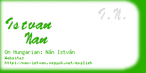 istvan nan business card